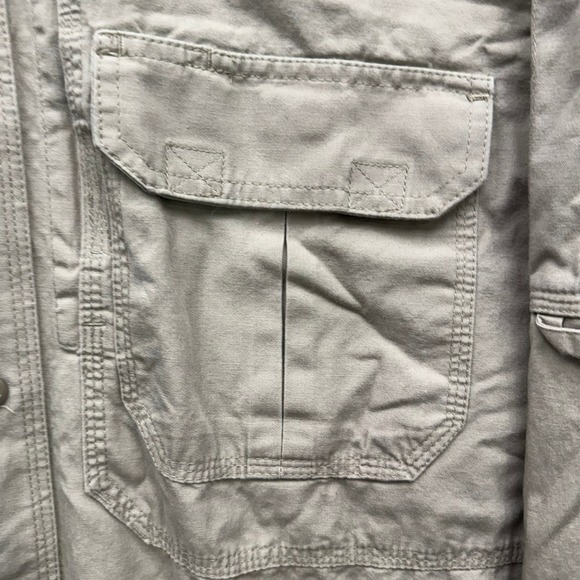 5.11 Tactical Shirt Men's Size M Khaki Long Sleeve Button Up Cotton Work Duty - Picture 14 of 16